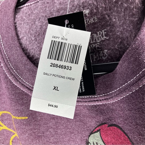 NWT HOT TOPIC The Nightmare Before Christmas Sally Potions Oversized Sweatshirt - Picture 9 of 9